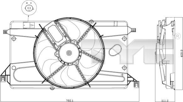 TYC 820-0002 - Ventilateur, refroidissement du moteur cwaw.fr