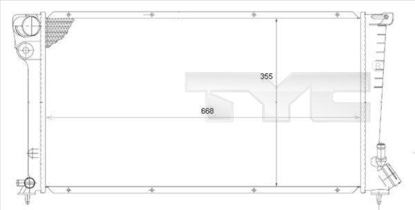 TYC 705-0002 - Radiateur, refroidissement du moteur cwaw.fr