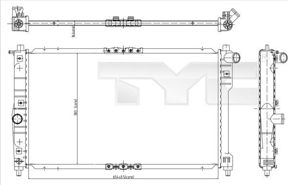 TYC 706-0016 - Radiateur, refroidissement du moteur cwaw.fr