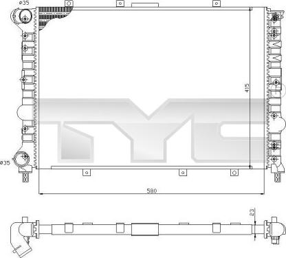 TYC 701-0001-R - Radiateur, refroidissement du moteur cwaw.fr