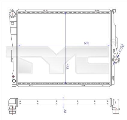 TYC 703-0006-R - Radiateur, refroidissement du moteur cwaw.fr