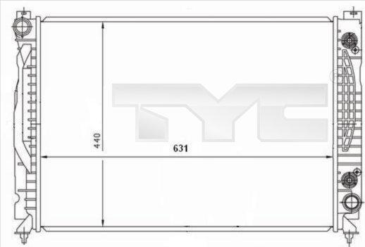 TYC 702-0001 - Radiateur, refroidissement du moteur cwaw.fr