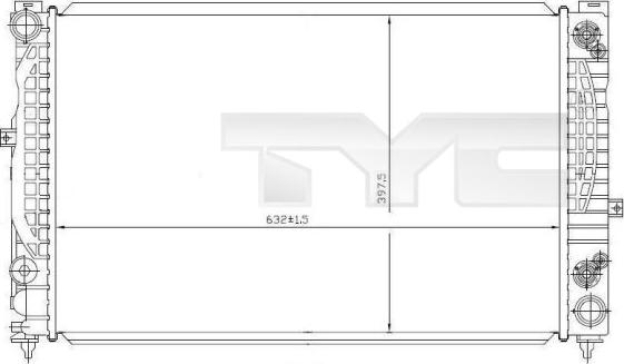 TYC 702-0008 - Radiateur, refroidissement du moteur cwaw.fr