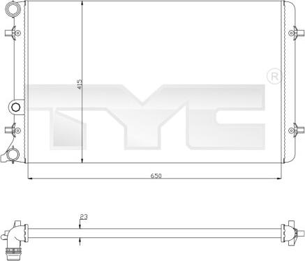 TYC 702-0033 - Radiateur, refroidissement du moteur cwaw.fr