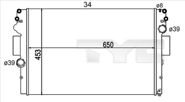 TYC 715-0004-R - Radiateur, refroidissement du moteur cwaw.fr