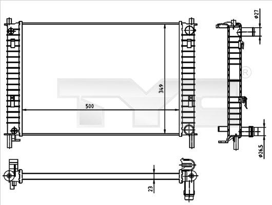 TYC 710-0030 - Radiateur, refroidissement du moteur cwaw.fr