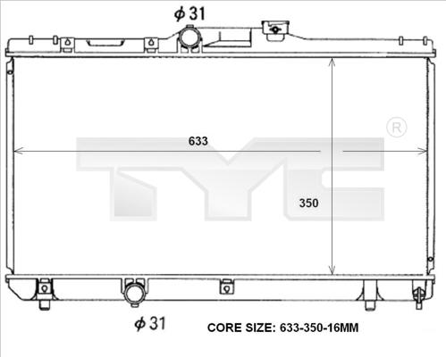 TYC 736-0047 - Radiateur, refroidissement du moteur cwaw.fr