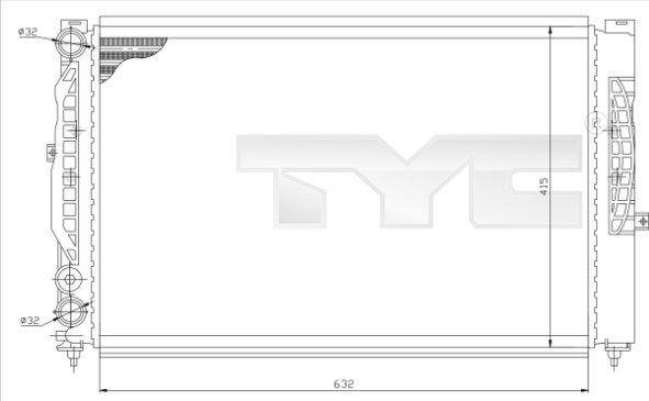 TYC 737-0007 - Radiateur, refroidissement du moteur cwaw.fr