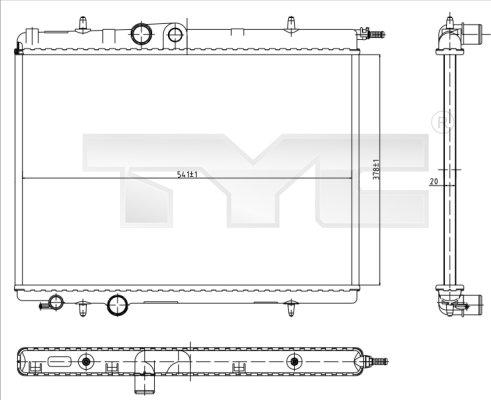 TYC 726-0007 - Radiateur, refroidissement du moteur cwaw.fr