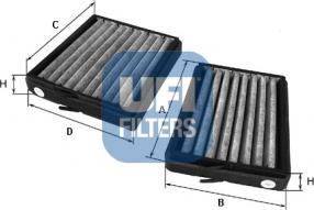 UFI 54.130.00 - Filtre, air de l'habitacle cwaw.fr