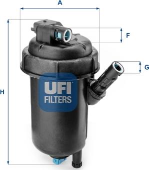 UFI 55.139.00 - Filtre à carburant cwaw.fr