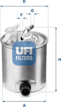 UFI 55.392.00 - Filtre à carburant cwaw.fr