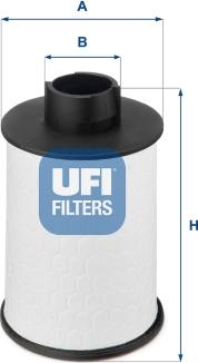 UFI 60.H2O.00 - Filtre à carburant cwaw.fr