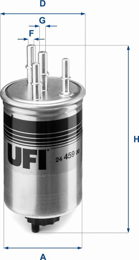 UFI 24.459.00 - Filtre à carburant cwaw.fr