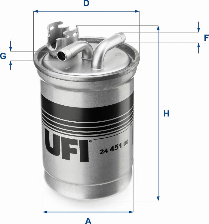 UFI 24.451.00 - Filtre à carburant cwaw.fr