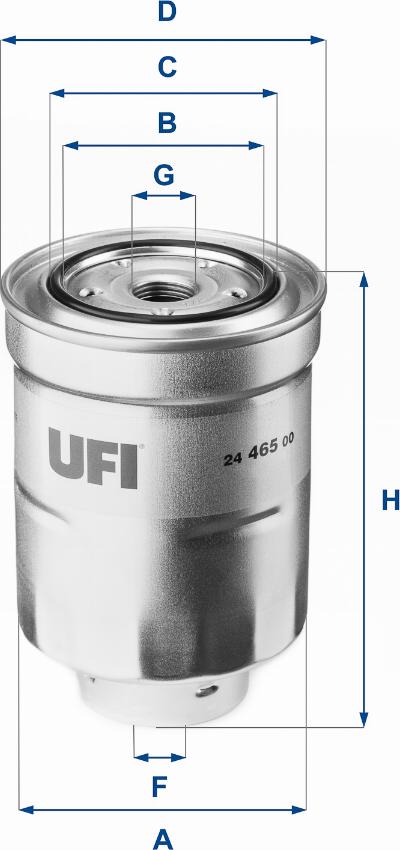 UFI 24.465.00 - Filtre à carburant cwaw.fr