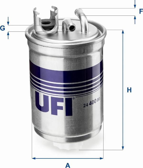 UFI 24.400.00 - Filtre à carburant cwaw.fr