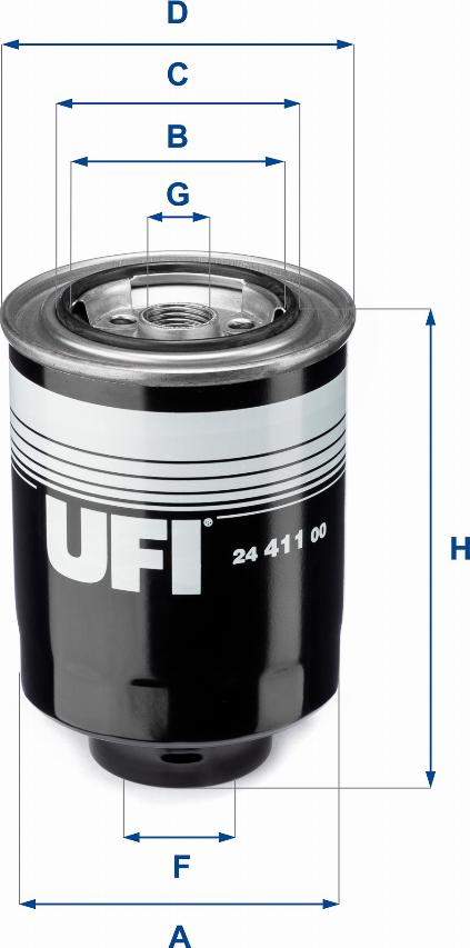 UFI 24.411.00 - Filtre à carburant cwaw.fr