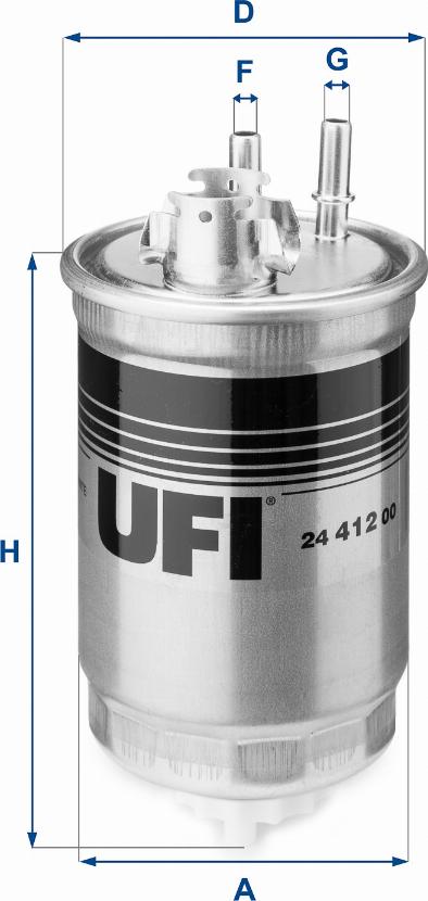 UFI 24.412.00 - Filtre à carburant cwaw.fr