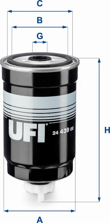 UFI 24.439.00 - Filtre à carburant cwaw.fr