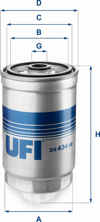 UFI 24.434.00 - Filtre à carburant cwaw.fr