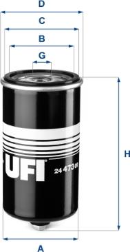 UFI 24.473.00 - Filtre à carburant cwaw.fr