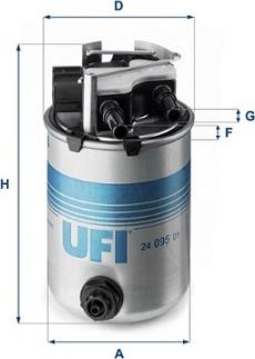 UFI 24.095.01 - Filtre à carburant cwaw.fr