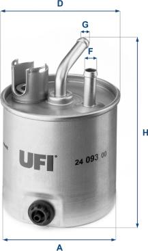 UFI 24.093.00 - Filtre à carburant cwaw.fr