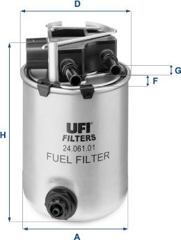 UFI 24.061.01 - Filtre à carburant cwaw.fr