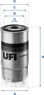 UFI 24.009.00 - Filtre à carburant cwaw.fr