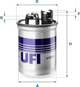 UFI 24.003.00 - Filtre à carburant cwaw.fr