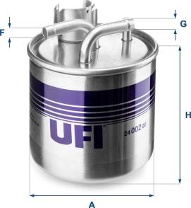 UFI 24.002.00 - Filtre à carburant cwaw.fr