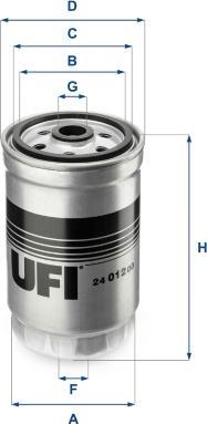 UFI 24.012.00 - Filtre à carburant cwaw.fr