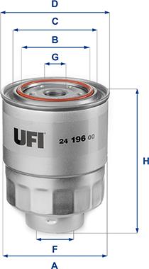 UFI 24.196.00 - Filtre à carburant cwaw.fr