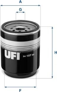 UFI 24.157.00 - Filtre à carburant cwaw.fr