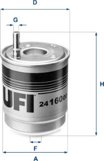 UFI 24.160.00 - Filtre à carburant cwaw.fr