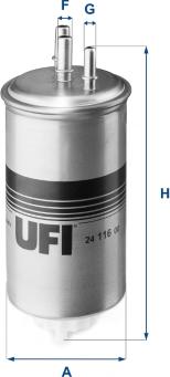 UFI 24.116.00 - Filtre à carburant cwaw.fr