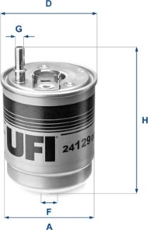 UFI 24.129.00 - Filtre à carburant cwaw.fr