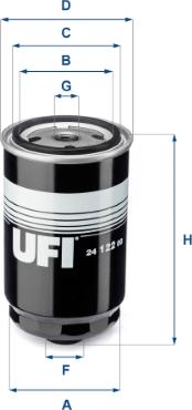 UFI 24.122.00 - Filtre à carburant cwaw.fr