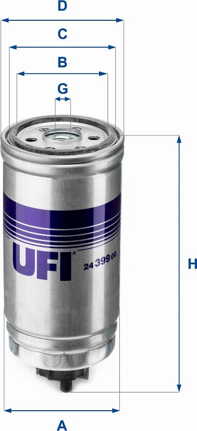 UFI 24.399.00 - Filtre à carburant cwaw.fr