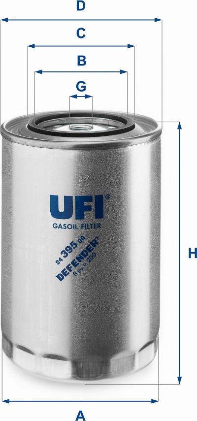 UFI 24.395.00 - Filtre à carburant cwaw.fr