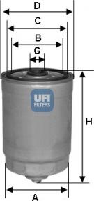 UFI 24.350.01 - Filtre à carburant cwaw.fr