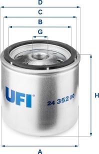 UFI 24.352.00 - Filtre à carburant cwaw.fr