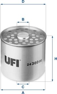 UFI 24.360.00 - Filtre à carburant cwaw.fr