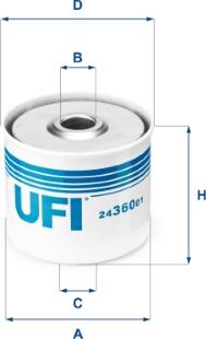 UFI 24.360.01 - Filtre à carburant cwaw.fr