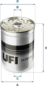 UFI 24.361.00 - Filtre à carburant cwaw.fr