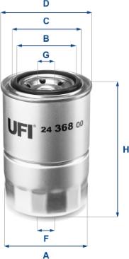 UFI 24.368.00 - Filtre à carburant cwaw.fr