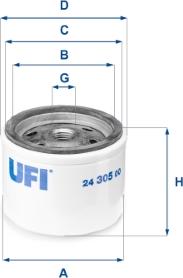 UFI 24.305.00 - Filtre à carburant cwaw.fr