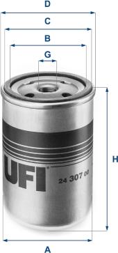 UFI 24.307.00 - Filtre à carburant cwaw.fr