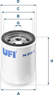 UFI 24.319.01 - Filtre à carburant cwaw.fr